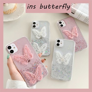 เคส Case Samsung A54 A34 A14 A13 A12 A02 M11 A11 A71 A51 A31 A02S A70 A50 A50S A30S A21S A20S A10S A30 A20 A10 A9 A7 3D Starry Sky Fairy Butterfly Soft TPU Case Cover