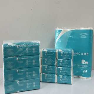 (มี 3 แบบ) Cleancare Tissue คลีนแคร์ กระดาษทิชชู่