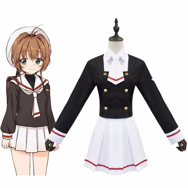 ภาพหน้าปกสินค้าCardcaptor Sakura Kinomoto Sakura ชุดคอสเพลย์ชุดนักเรียน