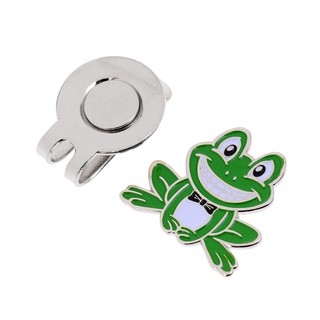 ▾KOKIYA▾ Funny Frog Pattern Alloy Golf Ball Marker with Magnetic Hat Clip Golfer Gift