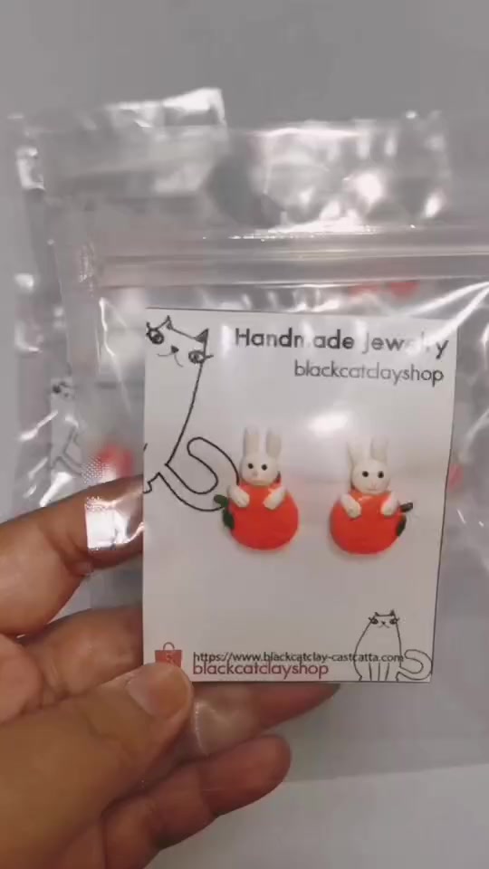 ต่างหูดินปั้นงาน-handmade