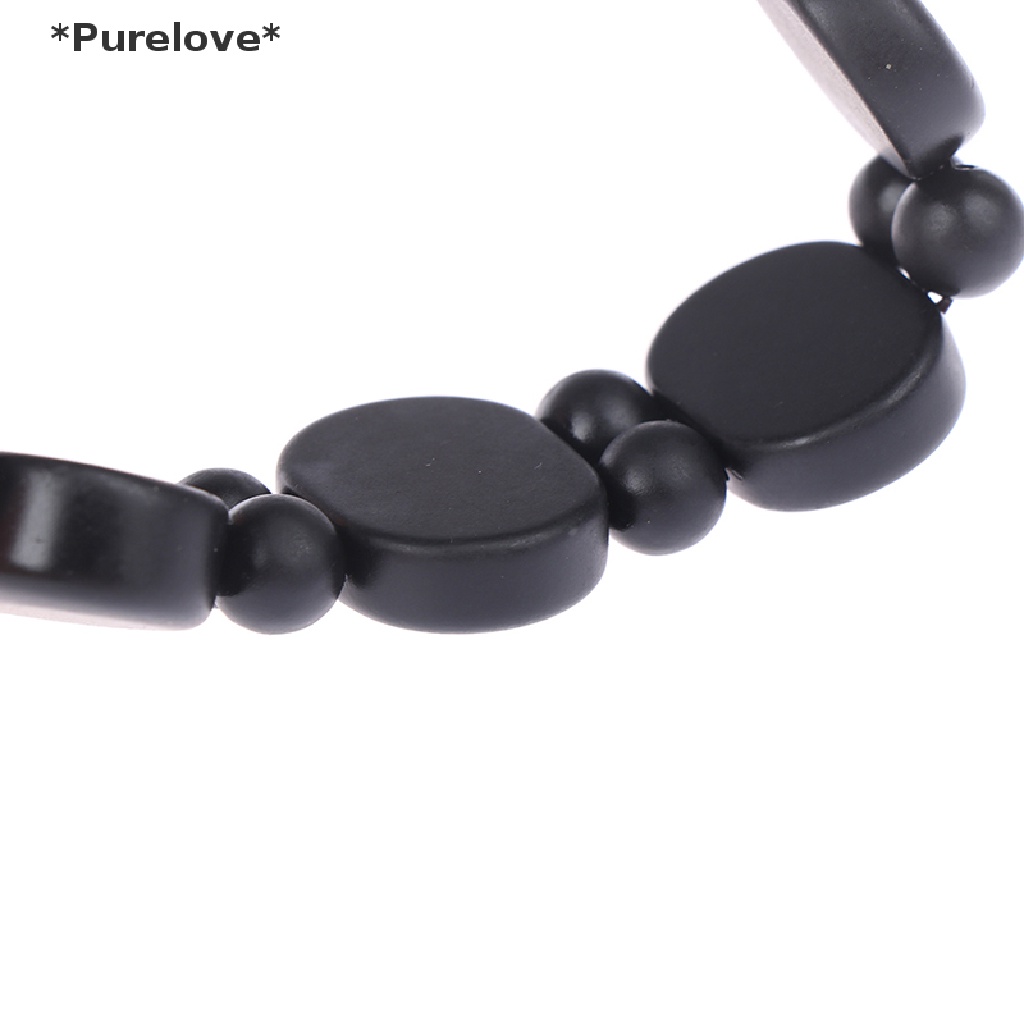 purelove-สร้อยข้อมือ-ลูกปัดหินธรรมชาติ-สีดํา-แฟชั่นสําหรับผู้หญิง-และผู้ชาย