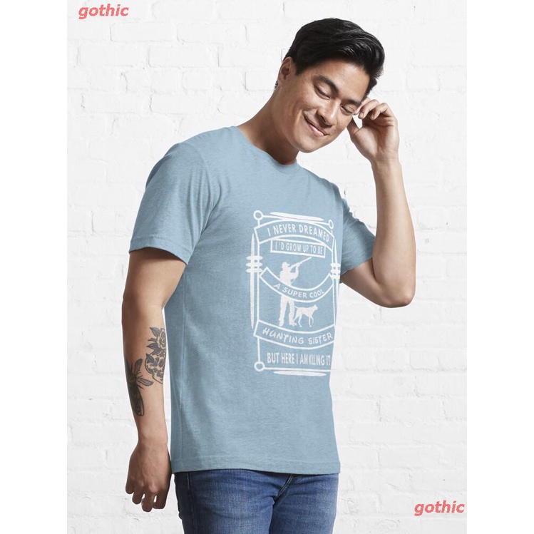 เสื้อแฟชั่นผญ-gothic-เสื้อยืดกีฬา-hunting-t-shirt-gift-for-sister-essential-t-shirt-popular-t-shirts