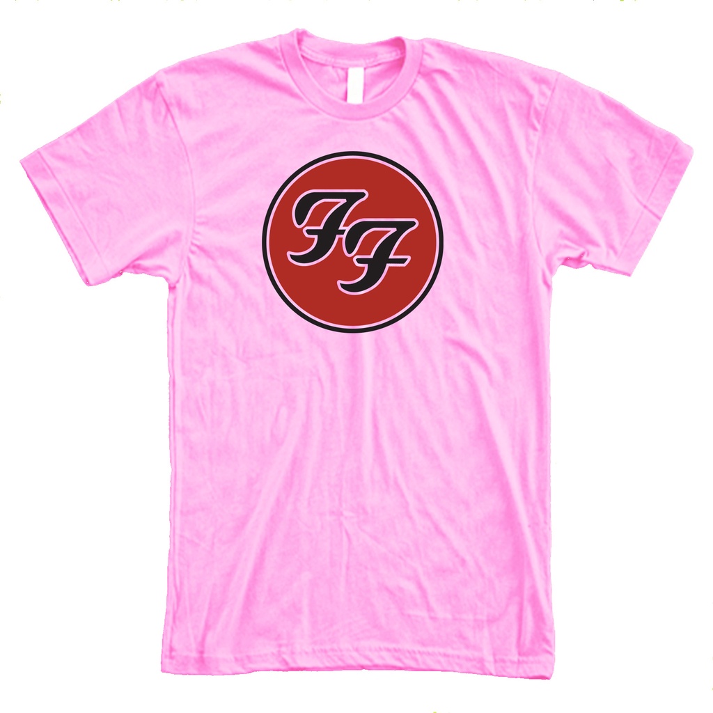 เสื้อยืดสีขาวผู้หญิง-mrl-พิมพ์-foo-fighters-โลโก้เสื้อยืด-unisex