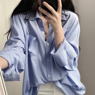 Triple A💕 Women  Blouse Long Sleeve Loose Shirt Fashion Temperament generous Casual Tops -029