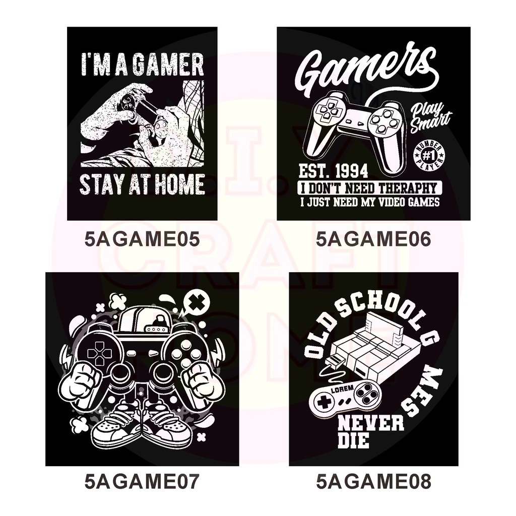 เซต-gamer-hot-hit-โลโก้-มีกาว-ติดกระเป๋า-ตัวรีดติด-เสื้อ