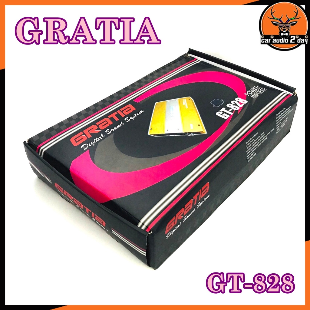 เพาเวอร์แอมป์ติดรถยนต์-gratia-รุ่น-gt-828-class-ab-2ch-สีทองกำลังขับ750watt-ขับเบส-เครื่องเสียงรถยนต์-ขายดี-ampติดรถยนต์