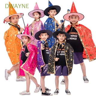 Dwayne ชุดคอสเพลย์ ชุดเสื้อคลุม รูปดาว พร้อมหมวกพ่อมด สไตล์โกธิค น่ากลัว หลากสี สําหรับเด็กผู้ชาย และผู้หญิง