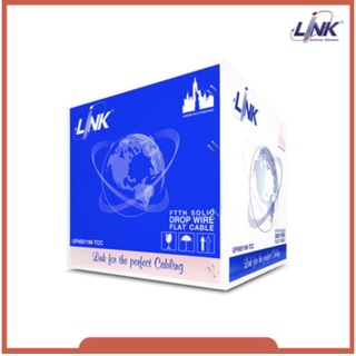 LINK รุ่น UFH9511M-TCC  FTTH FLAT 1C,Solid Drop Cable, LSZH (TRUE Approve)Packing 1,000 M.