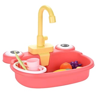 ของเล่น ซิงค์ล้างจานจำลอง ของเล่นสำหรับเด็ก ซิงค์จำลองล้างผัก ผลไม้ มีเสียงน้ำไหล อ่างล้างจานเด็ก อ่างล้างจาน