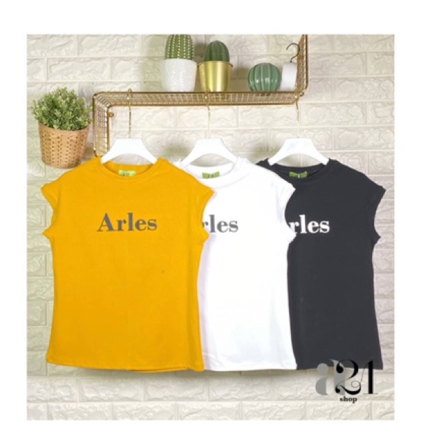 เสื้อยืดคอกลม-แขนล้ำ-สกรีน-arles-ผ้า-cotton
