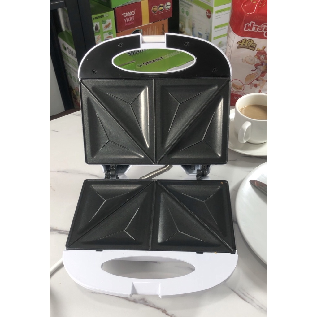 SMARTHOME เครื่องทำแซนวิช เครื่องทำแซนวิส ขนมปังปิ้ง ย่างSandwich maker SM-SW13