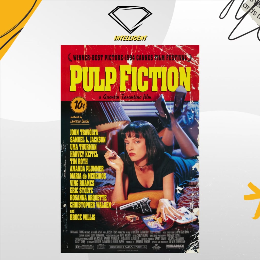 💎Intelligent | โปสเตอร์ Pulp Fiction | ขนาด 21x31 นิ้ว | x 1 แผ่น ...