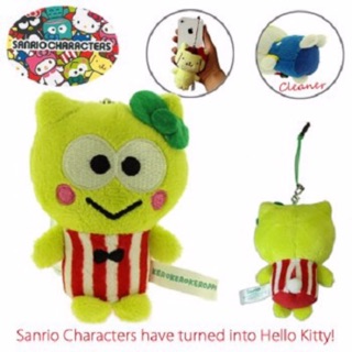 แท้ 100% จากญี่ปุ่น พวงกุญแจ สายเชือก ซานริโอ เคโระ เคโระ เครอปปี้ Sanrio Characters Hello Kitty Plush (Kerokerokeroppi)