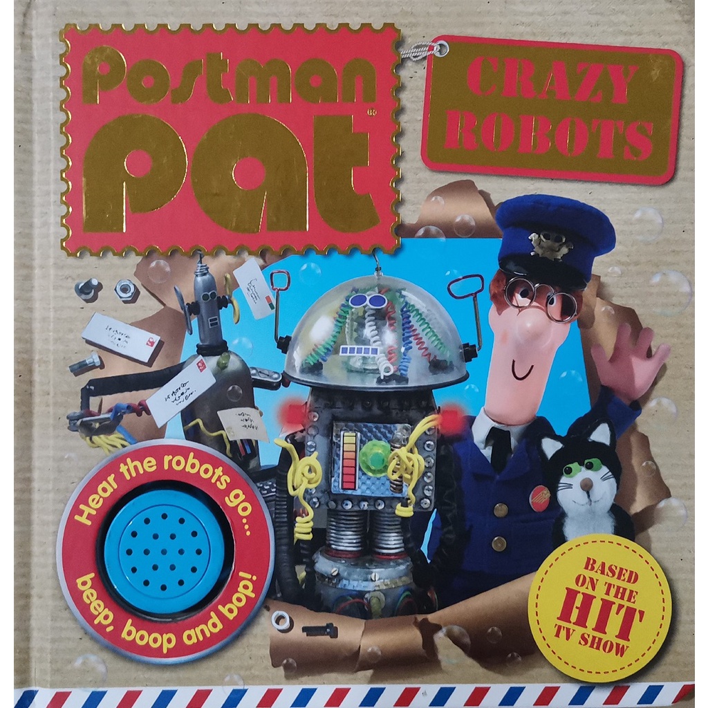 หนังสือหุ่นยนต์ Postman Pat Crazy Robots Sound Book Boardbook [หนังสือ ...