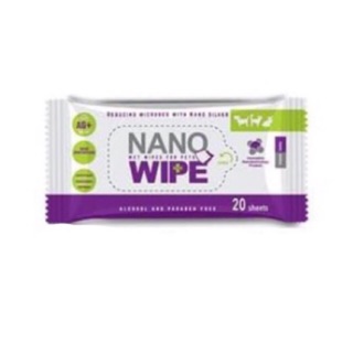 NANO WIPE wet wipes for pets  20 ชิ้น/ห่อ