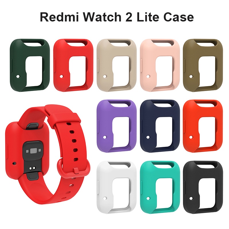 ภาพหน้าปกสินค้าSilicone Protective Case Cover for Xiaomi Redmi Watch 2 Lite SmartWatch Mi Watch2 Lite Protector จากร้าน moyte.th บน Shopee