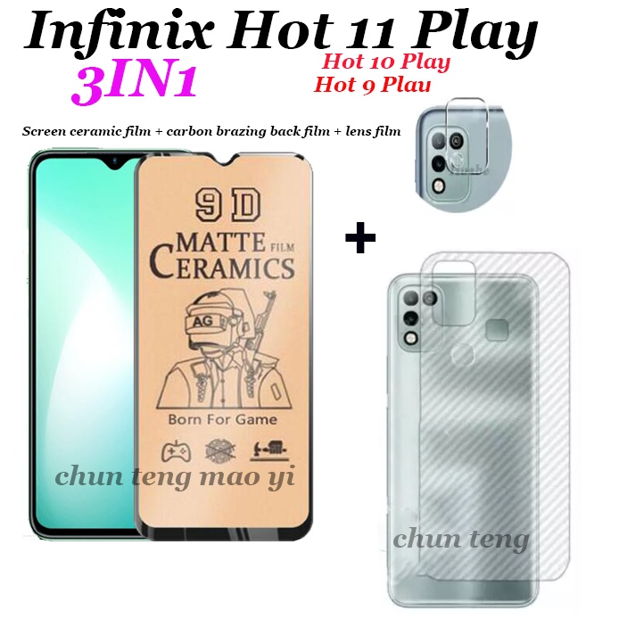 3in1-infinix-hot-11play-hot-11s-หน้าจอเซรามิคอ่อนฟิล์ม-hot-10i-10play-10s-smart-5-smart-6-ฟิล์มเซรามิค-ฟิล์มด้านหลัง-ฟิล์มเลนส์