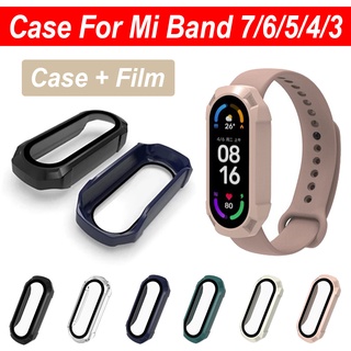 ภาพขนาดย่อของสินค้าเคสป้องกันหน้าจอ PC พร้อมฟิล์มกันรอย แบบเต็มจอ สําหรับ Xiaomi Mi Band 7/6/5/4/3