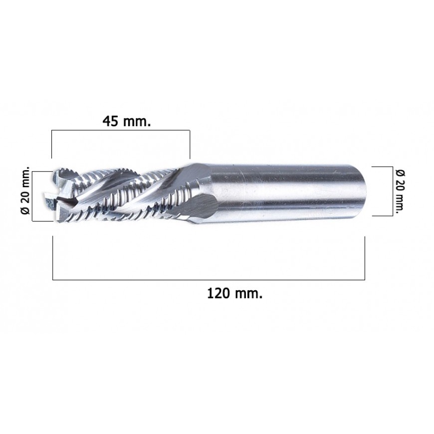 ดอกเอ็นมิล-20x20x45x120mm-4f-กัดหยาบ