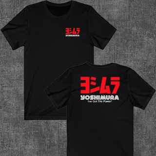 เสื้อยืดโอเวอร์ไซส์เสื้อยืดลําลอง ผ้าฝ้าย แขนสั้น พิมพ์ลายโลโก้ Yoshimura เหมาะกับของขวัญวันเกิด สไตล์ฮิปฮอป แฟชั่นฤดูร้