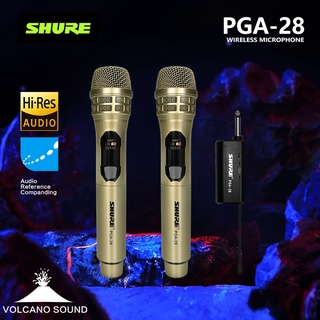 SHURE pga-28 ไมโครโฟนไร้สาย (800 MHZ) ไมโครโฟนไร้สาย UHF, ไมโครโฟนแบบใช้มือถือคู่, ไมโครโฟน, ชุดอะแดปเตอร์ไมโครโฟนไร้สา