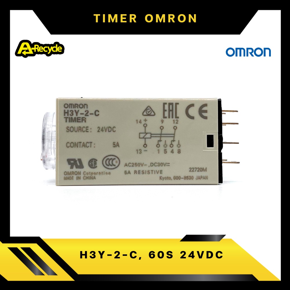 omron-h3y-2-c-60s-24vdc-timer-relay-omron-8-ขา