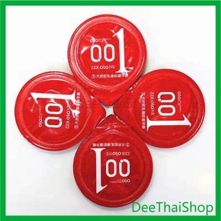 Dee Thai ถุงยางอนามัยบางเฉียบ 0.001 มม. Olo001 Comdoms (1ชิ้น) สารหล่อลื่นแบบธรรมชาติ​ สัมผัสแนบสนิท ถุงยาง ถุงยางอนามัย