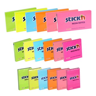 STICKN กระดาษโน๊ตกาวในตัว สีนีออน