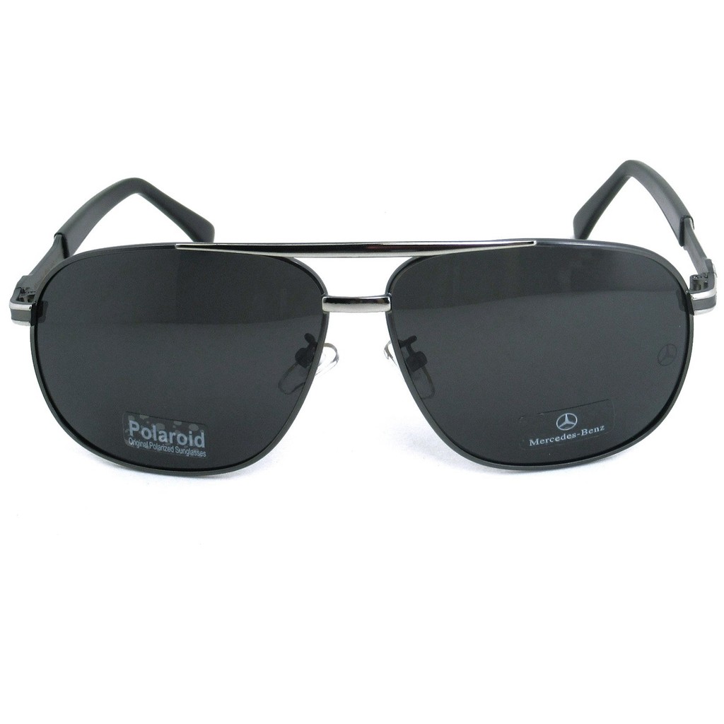 polarized-แว่นกันแดด-แฟชั่น-รุ่น-mercedes-benz-mb-746-c-3-สีเทาตัดเงินเลนส์ดำ-แว่นตา-ทรงสปอร์ต-วัสดุ-stainless