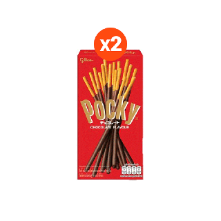 [ขายดี] กูลิโกะ ป๊อกกี้ บิสกิตแท่ง Pocky รสช็อคโกแลต 49ก. X 2 กล่อง