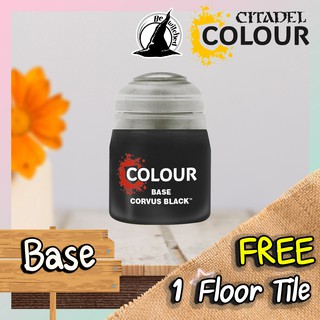 (Base) CORVUS BLACK : Citadel Paint แถมฟรี 1 Floor Tile