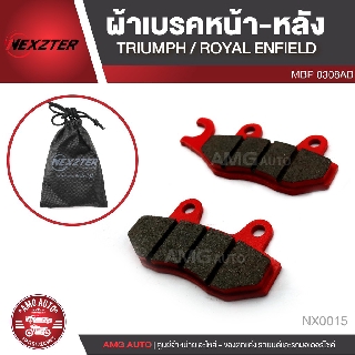 NEXZTER ผ้าเบรคหน้า-หลัง TRIUMPH / ROYAL ENFIELD /เบอร์ 0308AB NX0015