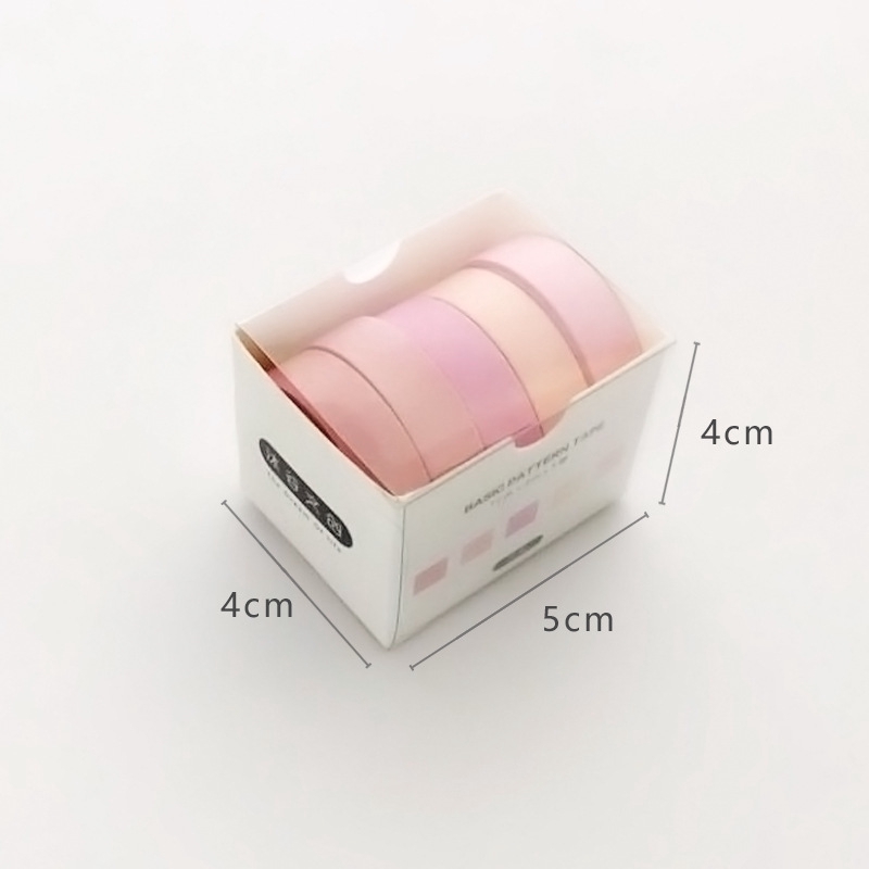 พื้นฐานเดิมญี่ปุ่นเทปกระดาษญี่ปุ่นสร้างสรรค์บัญชีมือเทป-diy-เทปตกแต่งชุด-5-ม้วนกล่อง-3-เมตร