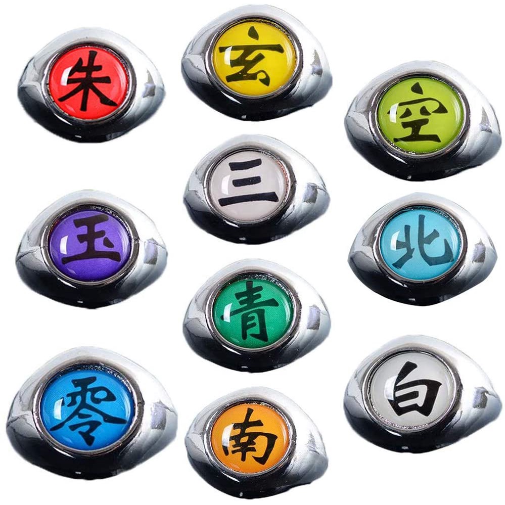 แหวนคอสเพลย์-naruto-akatsuki-member-ring-10-แบบ-uchiha-itachi-deidara-pain-hidan-sasori-สําหรับแต่งกาย