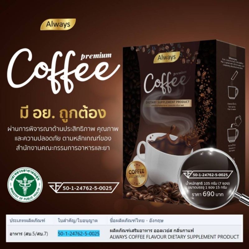 กาแฟออลเวย์ส-โกโก้ออลเวย์ส-ราคาต่อชิ้น