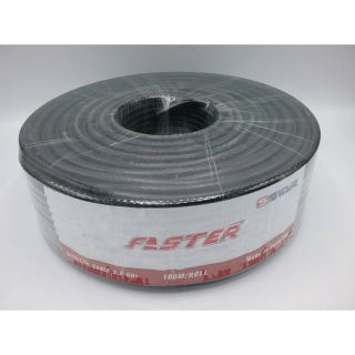 สาย Faster SStar RG-6U 100 เมตร ชีลล์ 60% [สีดำ]