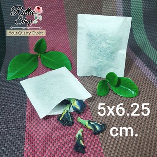 สินค้า ซองชา ซองชาเยื่อกระดาษ ถุงชา ถุงกรองชา ซองชา 5x6.25 cm. ซองชาเยื่ออกระดาษ 1000 ,3,000 , 5000 ซอง(Tea bags)