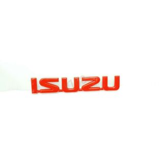 โลโก้แปะท้ายคำว่าISUZUสีแดง