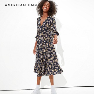 American Eagle Tiered Maxi Dress ชุดเดรส ผู้หญิง แม็กซี่ (EWDR 039-5479-400)