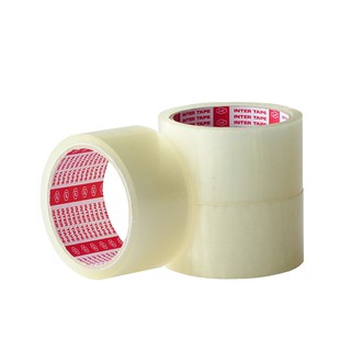 เทป OPP ยี่ห้อ Inter Tape หน้าเทปกว้าง 2 นิ้ว ยาว 45 หลา (ใส, น้ำตาล)