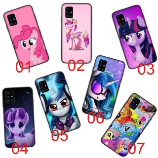 เคสโทรศัพท์มือถือแบบนิ่ม ลายมายลิตเติ้ลโพนี่ สีดํา สําหรับ Samsung A02 M02 A20 A02S A12 A32 A52 A72