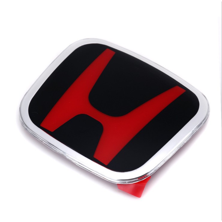 โลโก้สัญลักษณ์รถยนต์-honda-สีแดง-ดํา-โครเมี่ยม-ดํา-แดง-ด้านหน้าหรือด้านหลัง-1-ชิ้น
