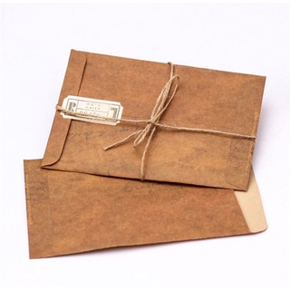 10 ซอง kraft paper พร้อมส่งจากไทย!! ซองจดหมายวินเทจกระดาษคราฟ ขนาด 11*16cm