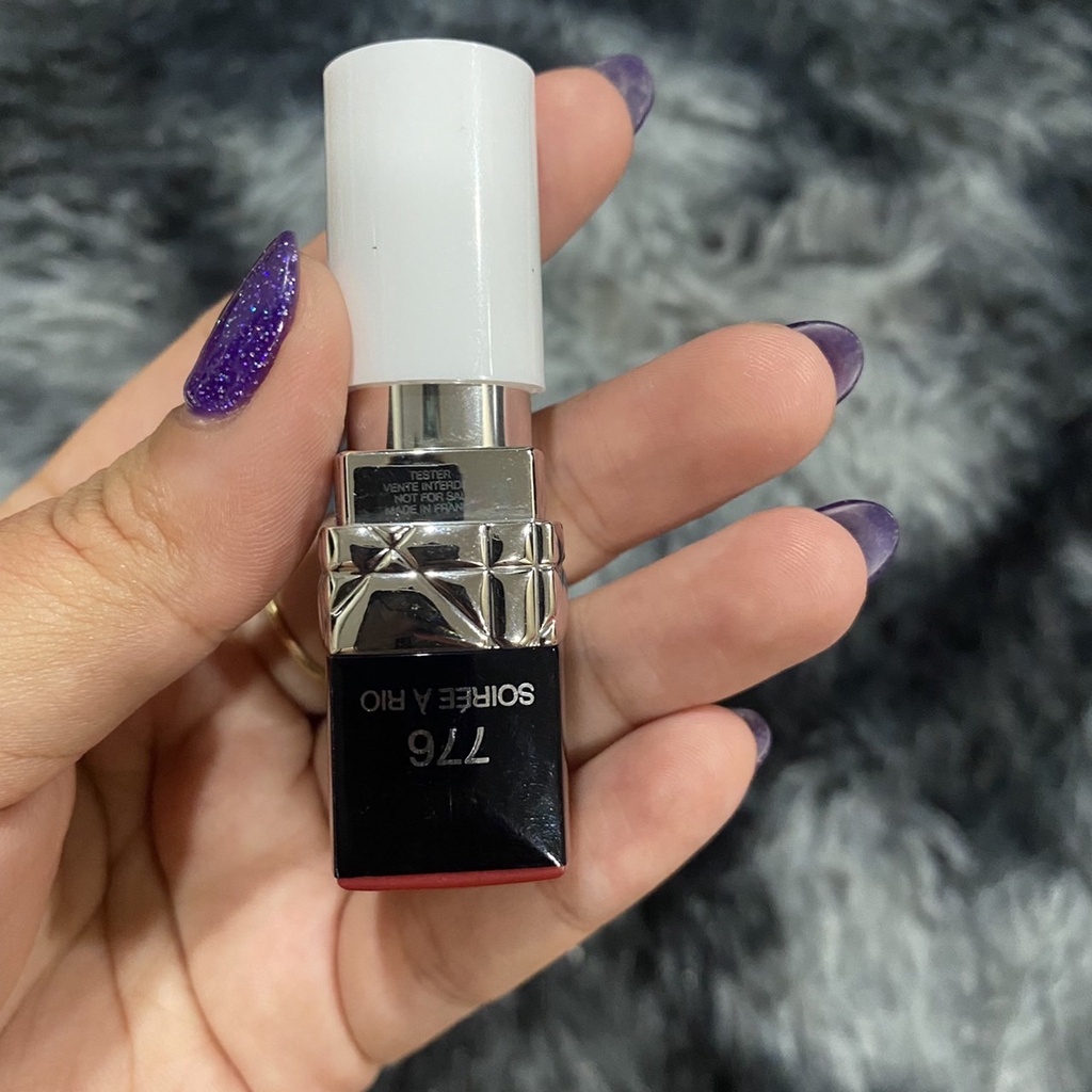 ของแท้-พร้อมส่ง-ลิปตัวเทสเตอร์จากเค้าเตอร์ปลอกขาว-สภาพ-95-dior-rouge-couture-776