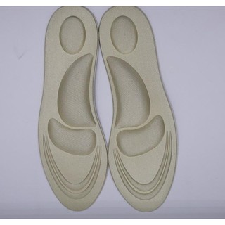Insoles Health แผ่นรองเท้าเพื่อสุขภาพ 3D Support บรรเทาอาการเจ็บเท้า ตัดแต่งได้กับเท้าทุกขนาด สีเนื้อ