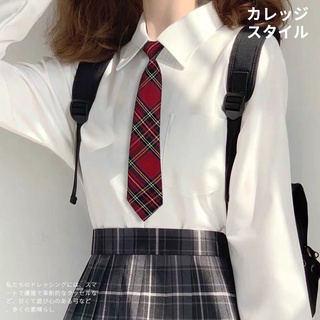 ภาพหน้าปกสินค้าใหม่ เสื้อเชิ้ตสีขาว และเนคไท ฟรีเสื้อเชิ้ต สไตล์ญี่ปุ่น และเนคไท JK เครื่องแบบนักเรียน ลายสก๊อต สีแดงและสีเหลือง เนคไทโบว์ สําหรับผู้หญิง ที่เกี่ยวข้อง
