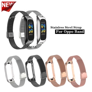 สินค้า สายนาฬิกาข้อมือ สายสแตนเลส สไตล์มิลาน สําหรับ OPPO Band eva