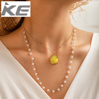 Jewelry Jane Long About Pearl Necklace Versatile Natural Stone Pendant Necklace Clavicle for g