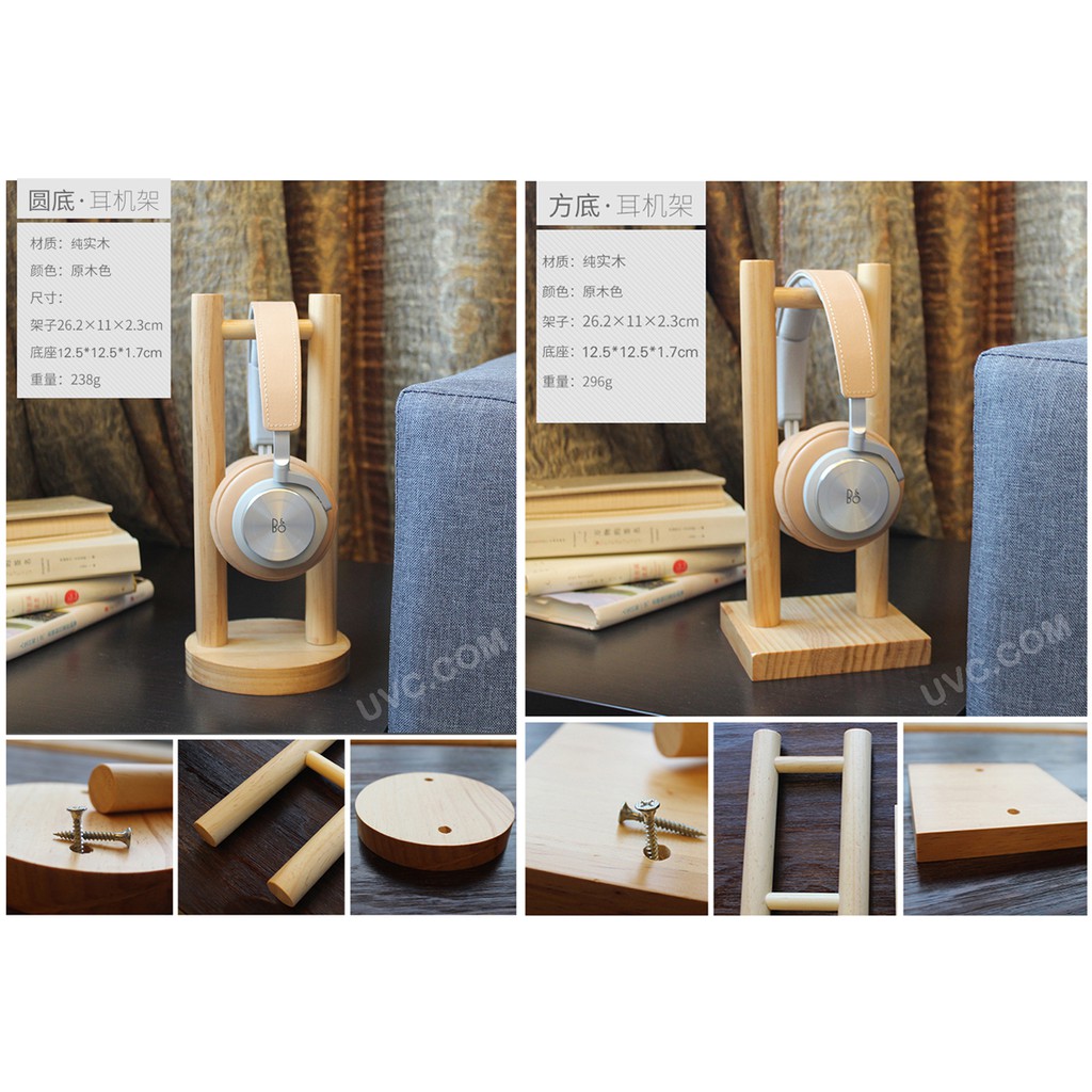 ภาพสินค้าไม้แขวนหูฟัง ขาตั้งหูฟัง ที่วางหูฟัง ไม้แท้ 89 จากร้าน unicom.th บน Shopee ภาพที่ 4
